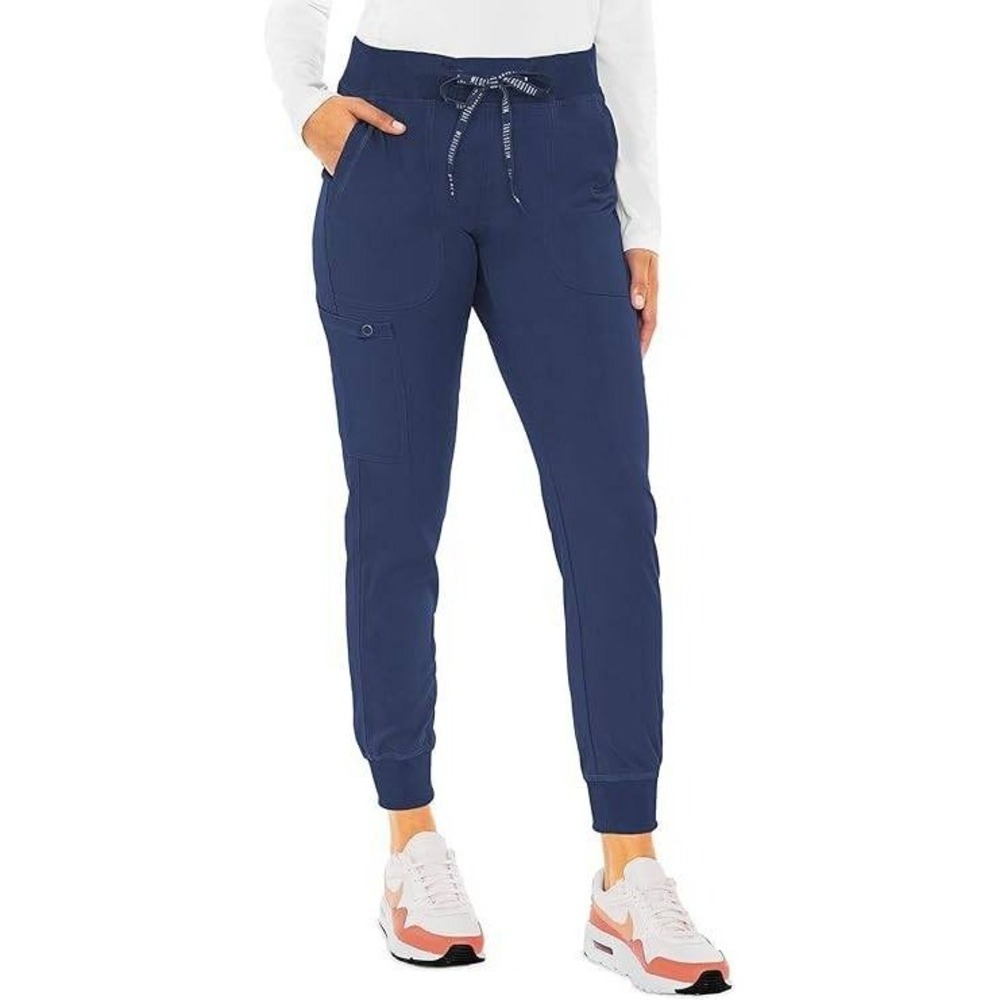 Med Couture Touch Women Navy Blue Jogger Scrub Pants‎ SMALL NWT